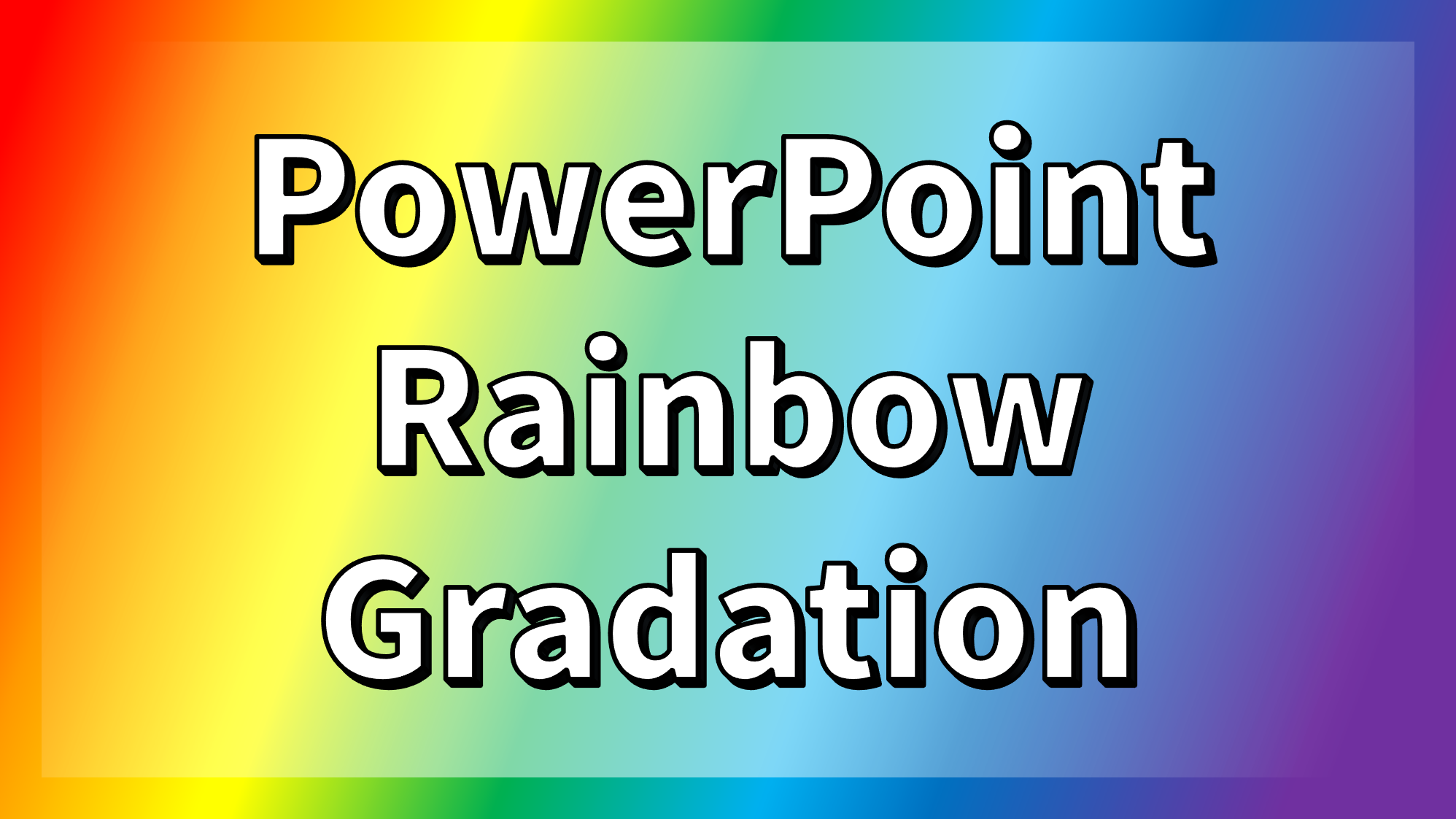 Powerpointで虹色グラデーションを標準の色で楽に作る方法 Ppdtp